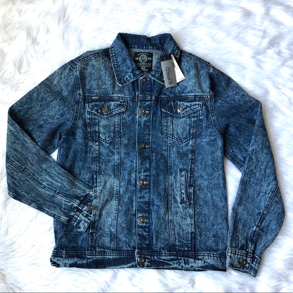 Buffalo David Bitton NWT Acid Wash Denim Jacket M